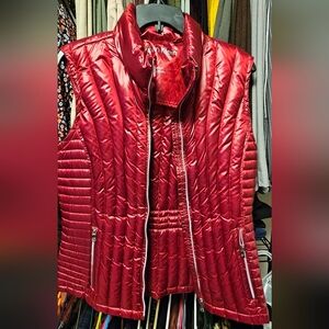 EUC Calvin Klein Women's Red Quilted Vest